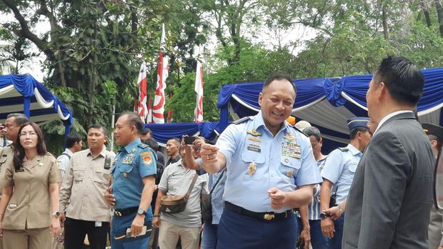 KSAU Marsekal Fadjar Prasetyo meresmikan Monumen Pesawat A4 Skyhawk Swa Bhuwana Paksa di Taman Seno Tebet, Jakarta Selatan.