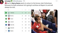 Kane menyesal nih pindah dari Tottenham? (Screenshot/Twitter)