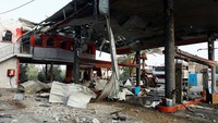 Potret SPBU di Gaza Hancur Diserang Israel