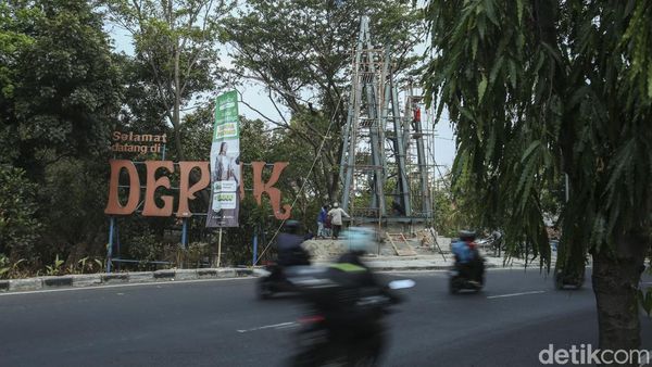 Keren, Depok Bangun Tugu di Perbatasan Jakarta-Margonda Lho