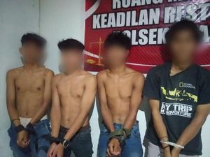4 Remaja Curi Tabung LPG di Toko Sembako untuk Beli Rokok-Miras Ditangkap