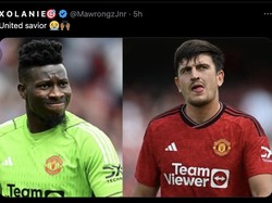 Selain Onana, Harry Maguire juga menjadi pahlawan kemenangan MU. Kalau Onana lewat penyelamatan krusial, Maguire bikin gol tunggal. Foto: dok. Internet/X (Twitter)