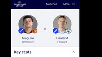Di meme ini, Maguire bahkan dikomparasikan dengan striker Man City Erling Haaland. Maguire, untuk sementara, lebih subur daripada Haaland di Liga Champions. Foto: dok. Internet/X (Twitter)