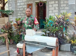Sertu Miksem Bikin Mesin Perontok Jagung demi Bantu Petani di Kupang