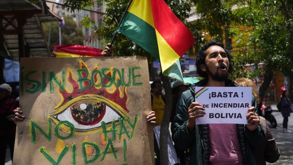 Potret Warga Bolivia Protes Soal Kebakaran Hutan
