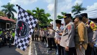 Potret Operasi NCS Polri Serukan Pemilu Damai di Tasikmalaya