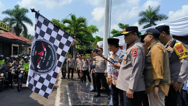 Potret Operasi NCS Polri Serukan Pemilu Damai di Tasikmalaya