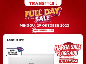 Beli AC Split 1 PK Hemat Rp 1 Juta Cuma di Transmart Full Day Sale!