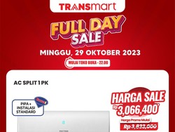Beli AC Split 1 PK Hemat Rp 1 Juta Cuma di Transmart Full Day Sale!