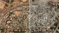 Menyeramkan! Foto Satelit Gaza Sebelum dan Sesudah Serangan Udara Israel