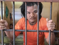 Tampang Si Pitung Maling Motor Satpam yang Kini Berbaju Tahanan