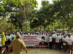 Tukang Becak-Bentor di Ngawi Deklarasi Dukung Prabowo di Pilpres 2024