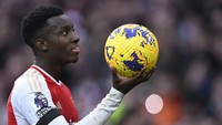 Eddie Nketiah. Lulusan akademi Arsenal ini kabarnya bakal dilego jika ada kecocokan harga dari klub peminat. Foto: REUTERS/TONY OBRIEN