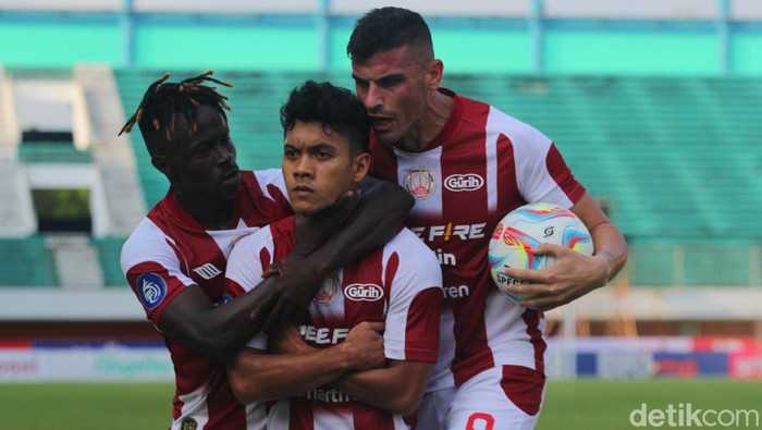 Laga Persis Solo melawan Bhayangkara FC di Stadion Maguwoharjo, Sleman, Minggu (29/10/2023).