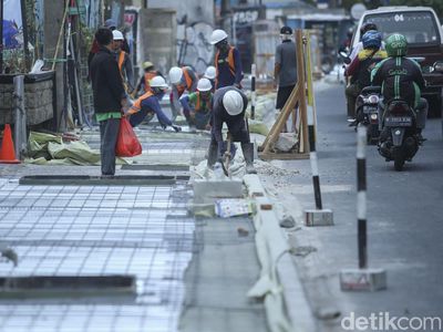 Proyek Trotoar Margonda Depok Dikebut, Begini Progresnya