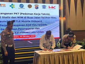 Hutama Karya Gaet Polda Riau Pasang Kamera ETLE di Tol Pekanbaru-Dumai