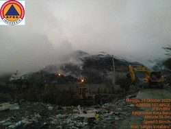 Kebakaran TPA Jalupang Belum Padam, 10 Hektare Lahan Sampah Terbakar