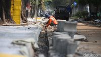 Mengintip Progres Penataan Trotoar Velodrome-Pulomas