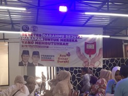 Jalani Instruksi Prabowo, Relawan 08 Gelar Donor Darah di Jakbar