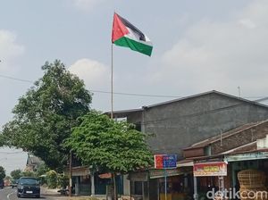 Wujud Simpati, Masjid-Kampung di Jatinom Klaten Kibarkan Bendera Palestina