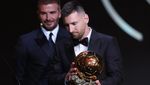 Momen Messi Terima Ballon dOr Nomor 8 dari Bos Beckham