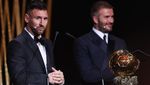 Momen Messi Terima Ballon dOr Nomor 8 dari Bos Beckham