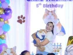 Mewahnya Pesta Ulang Tahun ke-5 Chiko Si Kucing di Kediri