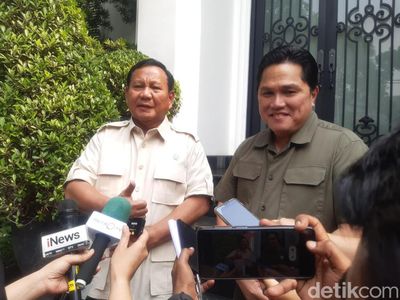 Senyum Erick Thohir Kala Nyatakan Dukungan ke Prabowo