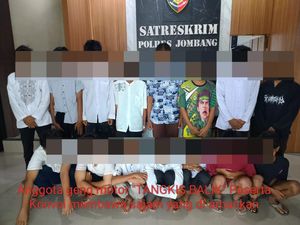 15 Anggota Geng Motor di Jombang Diamankan setelah Viral Pamerkan Sajam