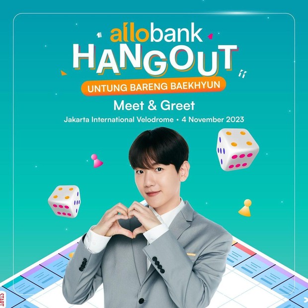 Poster fanmeeting Baekhyun EXO bersama Allo Bank/ Foto: instagram.com/allobank Poster fanmeeting Baekhyun EXO bersama Allo Bank