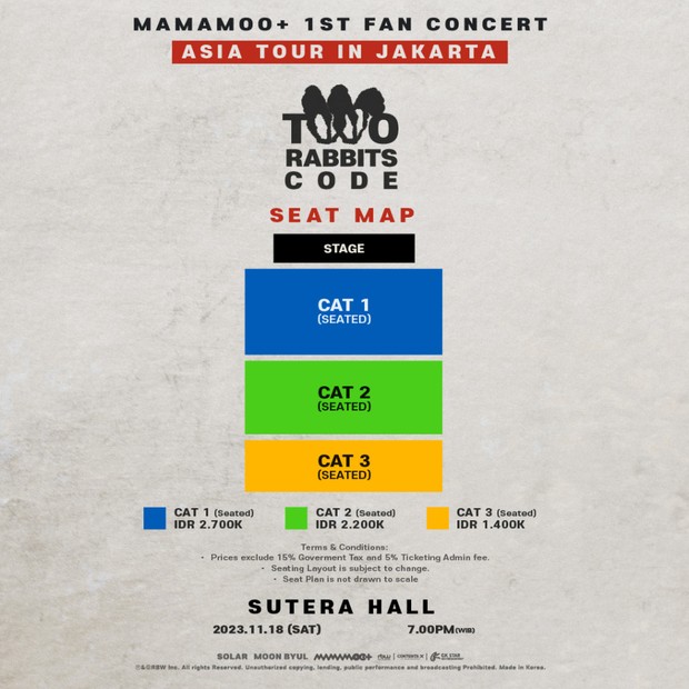 Potret seatplan konser MAMAMOO+ 'Two Rabbits Code'/ Foto: instagram.com/ckstar.id Potret seatplan konser MAMAMOO+ 'Two Rabbits Code'