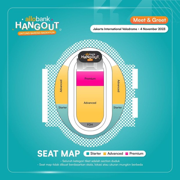 Potret seatplan meet and greet Baekhyun EXO bersama Allo Bank/ Foto: instagram.com/allobank Potret seatplan meet and greet Baekhyun EXO bersama Allo Bank