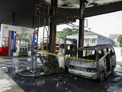 Kondisi SPBU di Sukabumi Usai Kebakaran