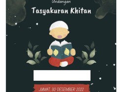 10 Contoh Undangan Khitanan Formal-Nonformal, Lengkap dengan Format