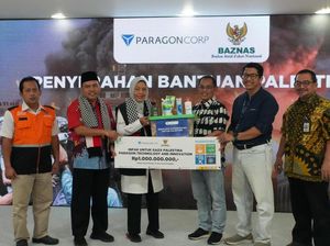 Gandeng BAZNAS, ParagonCorp Beri Bantuan Rp 1 Miliar ke Warga Palestina
