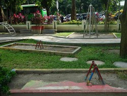 Area Bermain Anak di Taman Beringin Medan Tak Layak-Banyak yang Raib