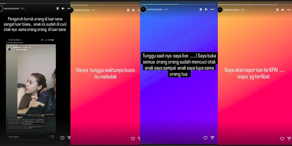 Unggahan diduga Ibunda Sandrinna Michelle