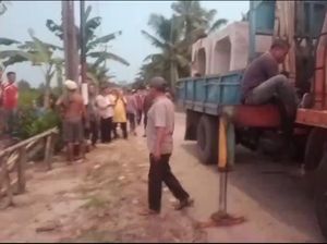 Jalan Penghubung Batu Bara-Sergai yang Putus Total gegara Banjir Diperbaiki