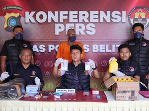 Polisi Tangkap Kurir Sabu Jaringan Suherman di Babel, 153 Gram Sabu Diamankan