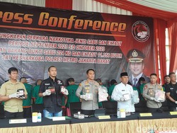 Polisi Tangkap 20 Kurir Narkoba, 224 Kg Sabu Senilai Rp 412 Miliar Disita