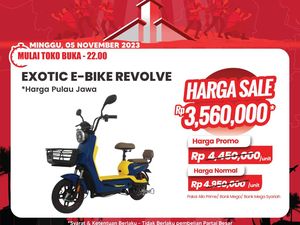 2 Sepeda Listrik Diskon Besar di Transmart Full Day Sale, Harganya Semurah Ini!
