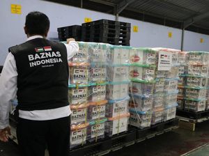 Siap Dikirim ke Palestina, 6 Truk Bantuan BAZNAS Masuk Lanud Halim
