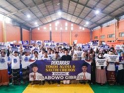 Ustaz dan Santri Cirebon Deklarasi Dukung Duet Prabowo-Gibran