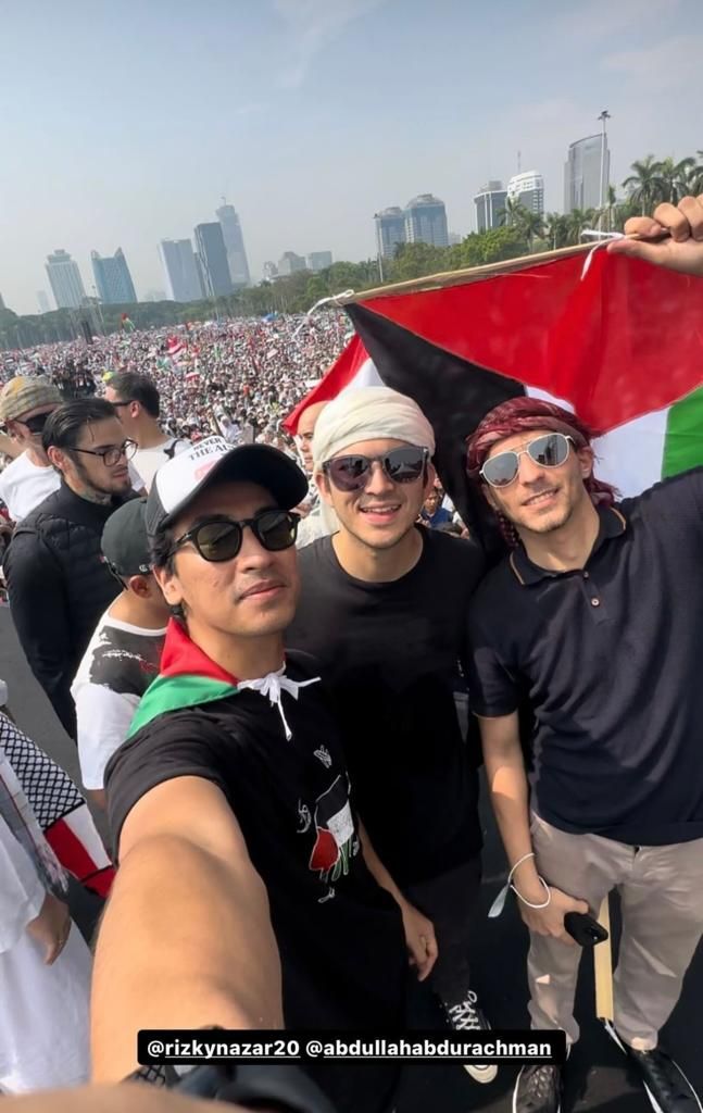 Abidzar ikut aksi membela Palestina di Monas