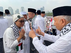Momen Amien Rais Beri 2 Jempol ke Menlu Retno Saat Aksi Bela Palestina