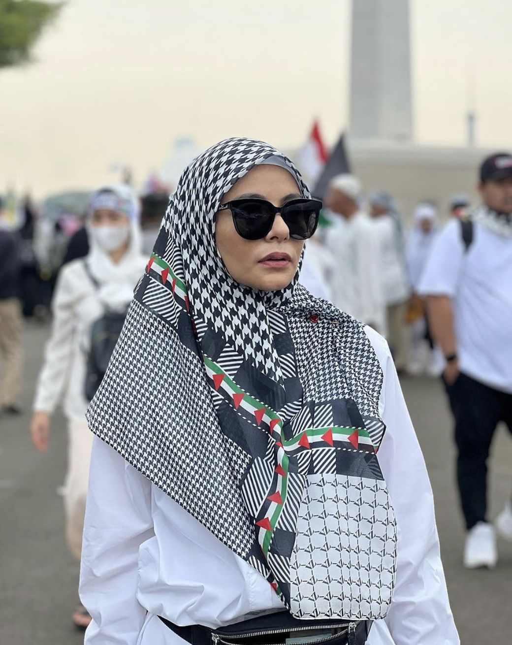 Gaya Artis di Aksi Bela Palestina Monas 2023