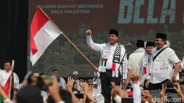 Momen Anies Berorasi di Aksi Bela Palestina