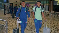 Pesepak bola Tim Nasional Brasil U-17 tiba di Bandara Soekarno Hatta, Tangerang, Banten, Sabtu (4/11/2023).