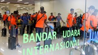 Sejumlah pemain sepakbola Timnas Ekuador U-17 tiba di Bandara Internasional Juanda Surabaya di Sidoarjo, Jawa Timur, Minggu (5/11/2023).