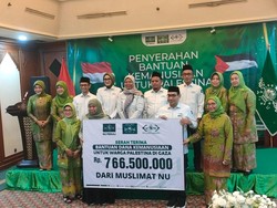 Muslimat NU Beri Bantuan Rp 766,5 Juta untuk Palestina